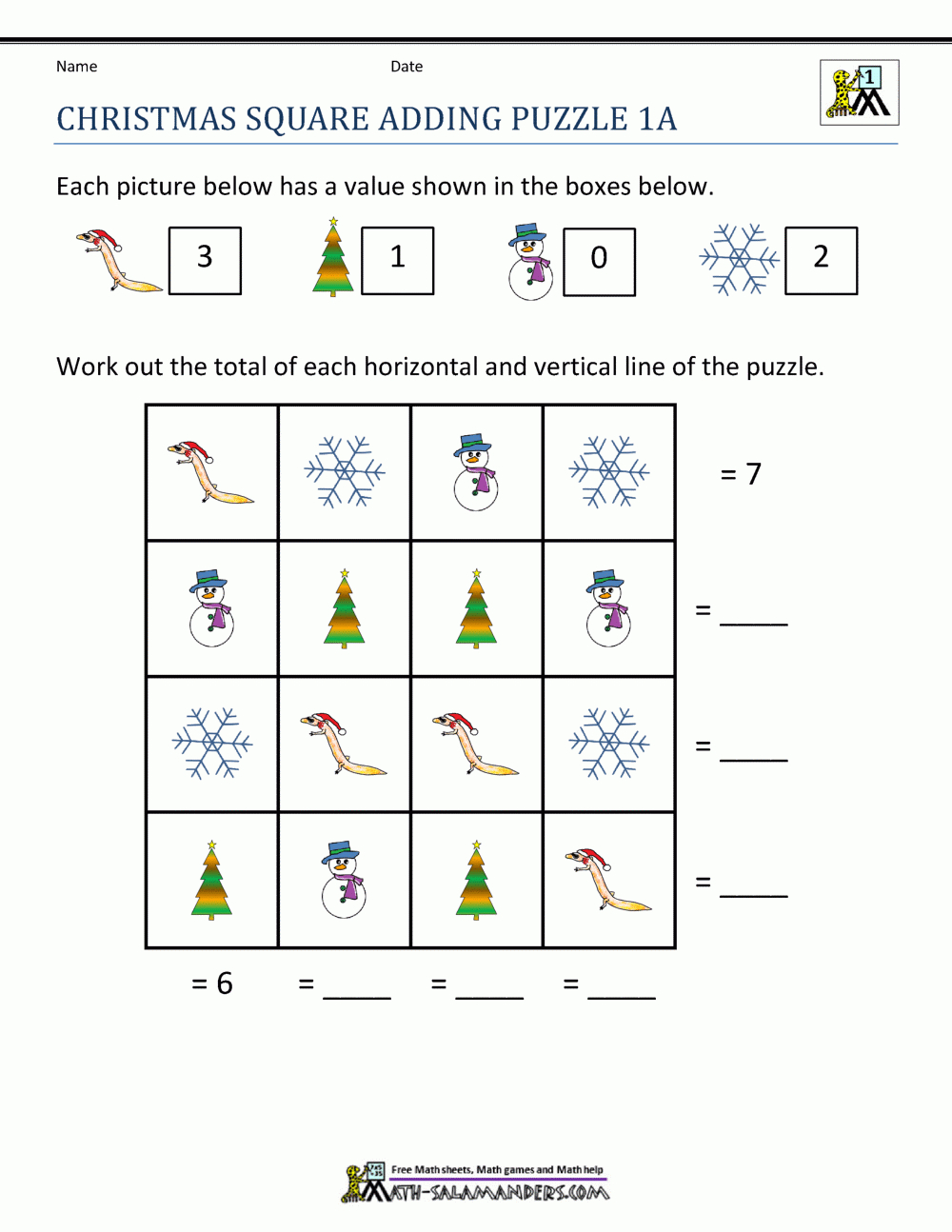 Math Christmas Worksheets First Grade pertaining to Math Christmas Worksheets