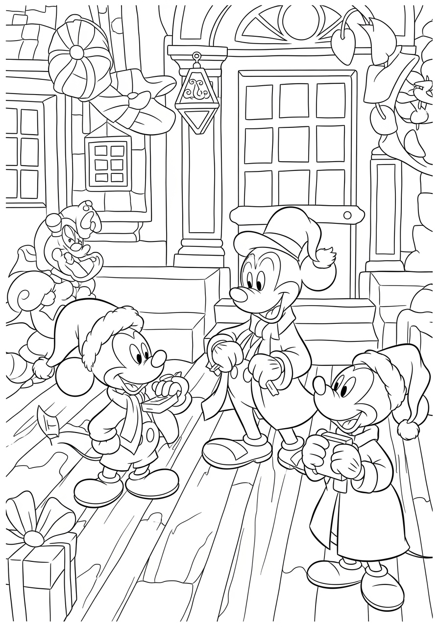 Mickey&amp;#039;S Christmas Carol Coloring Page - Festive Fun! pertaining to Mickey&amp;amp;#039;s Christmas Carol Worksheets