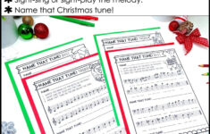 Name That Tune Christmas Music Worksheets In Treble And Bass Clef for Name That Tune Christmas Songs Worksheets