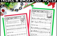 Name That Tune Christmas Music Worksheets In Treble And Bass Clef with Name That Tune Christmas Songs Worksheets