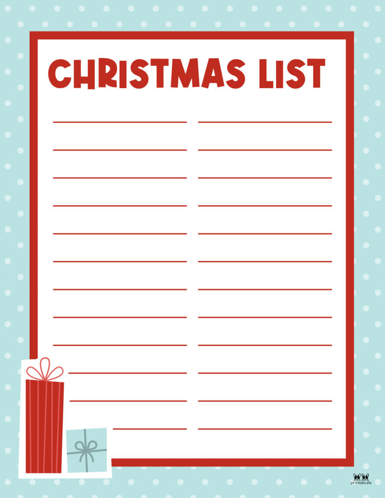 Printable Christmas Lists - 50 Free Printables | Printabulls with regard to Christmas Wish List Worksheets