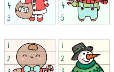 Printable Christmas Puzzle 1-5 Number Activity For Toddlers throughout Christmas Puzzle Worksheets Printable