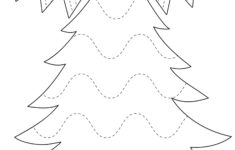 Printable Christmas Tree Pre-Writing Worksheets For Kindergarten in Christmas Tree Worksheets Printable