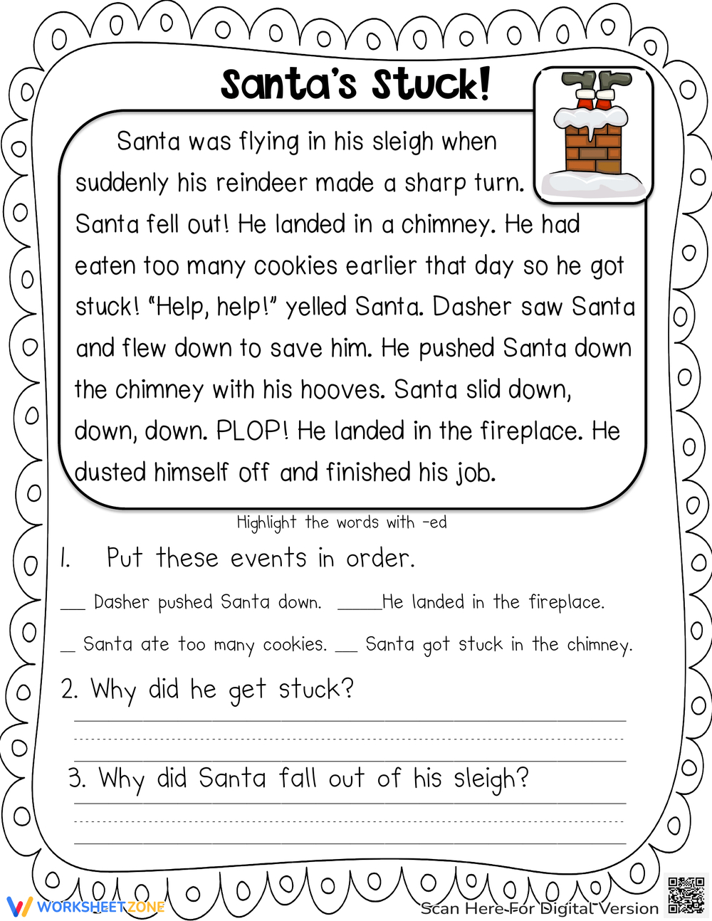 Printable Christmas Worksheets inside 3Rd Grade Christmas Reading Comprehension Worksheets