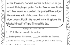 Printable Christmas Worksheets within Free Christmas Reading Comprehension Worksheets For 2nd Grade