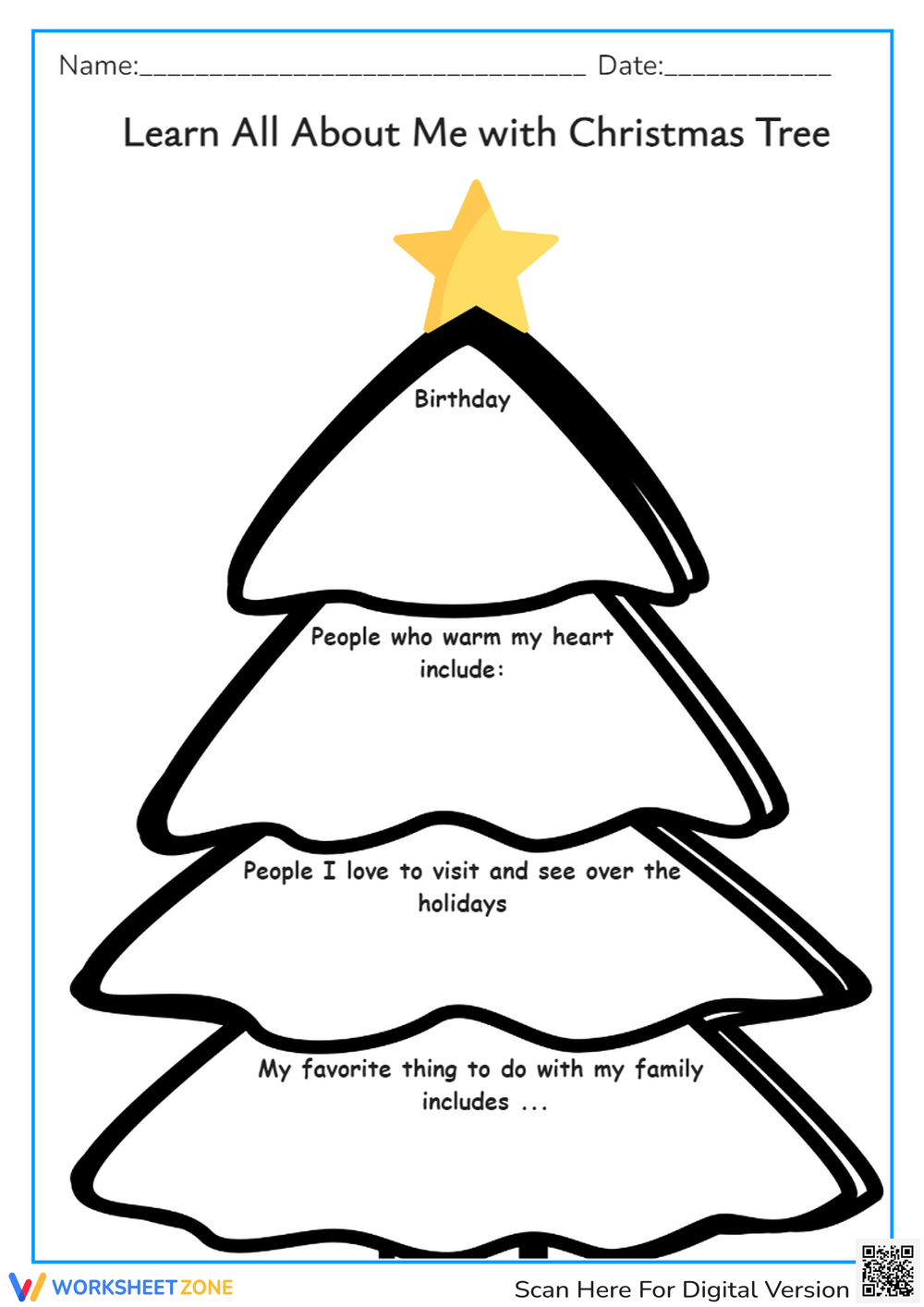 Printable Grade 3 Christmas Writing Worksheets inside All About My Christmas Worksheets