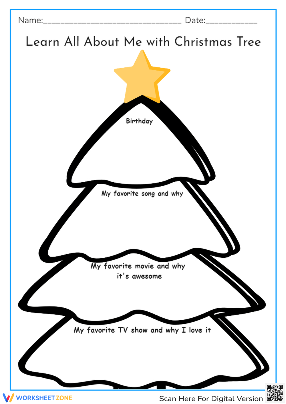 Printable Grade 3 Christmas Writing Worksheets throughout All About Me Christmas Worksheets
