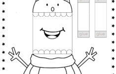 Printable Paper Snowman Christmas Puppet - Festive Diy Craft For with regard to Cut And Paste Christmas Worksheets For Kindergarten
