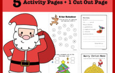 Printable Pdf Christmas Activity Sheets For Kid, Children, Daycare in Christmas Time Worksheets Printable