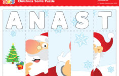 S-A-N-T-A Puzzle - Super Simple throughout Christmas Music Puzzles Worksheets