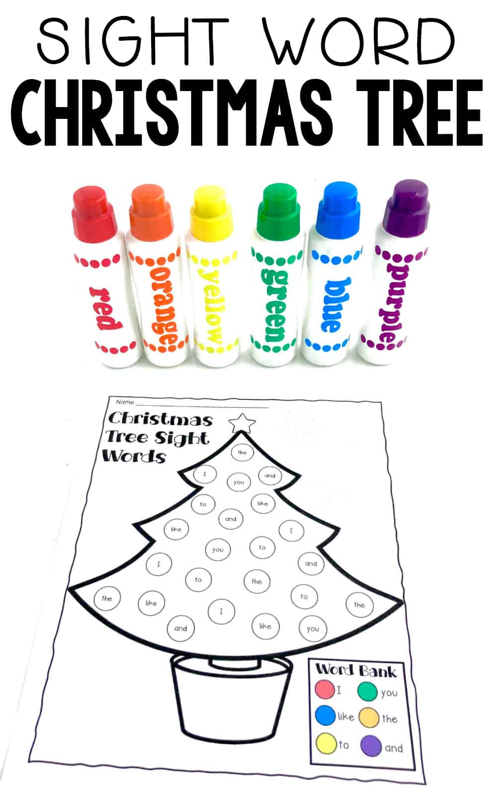 Sight Word Christmas Tree Printable - I Can Teach My Child! with Christmas Sight Words Worksheets
