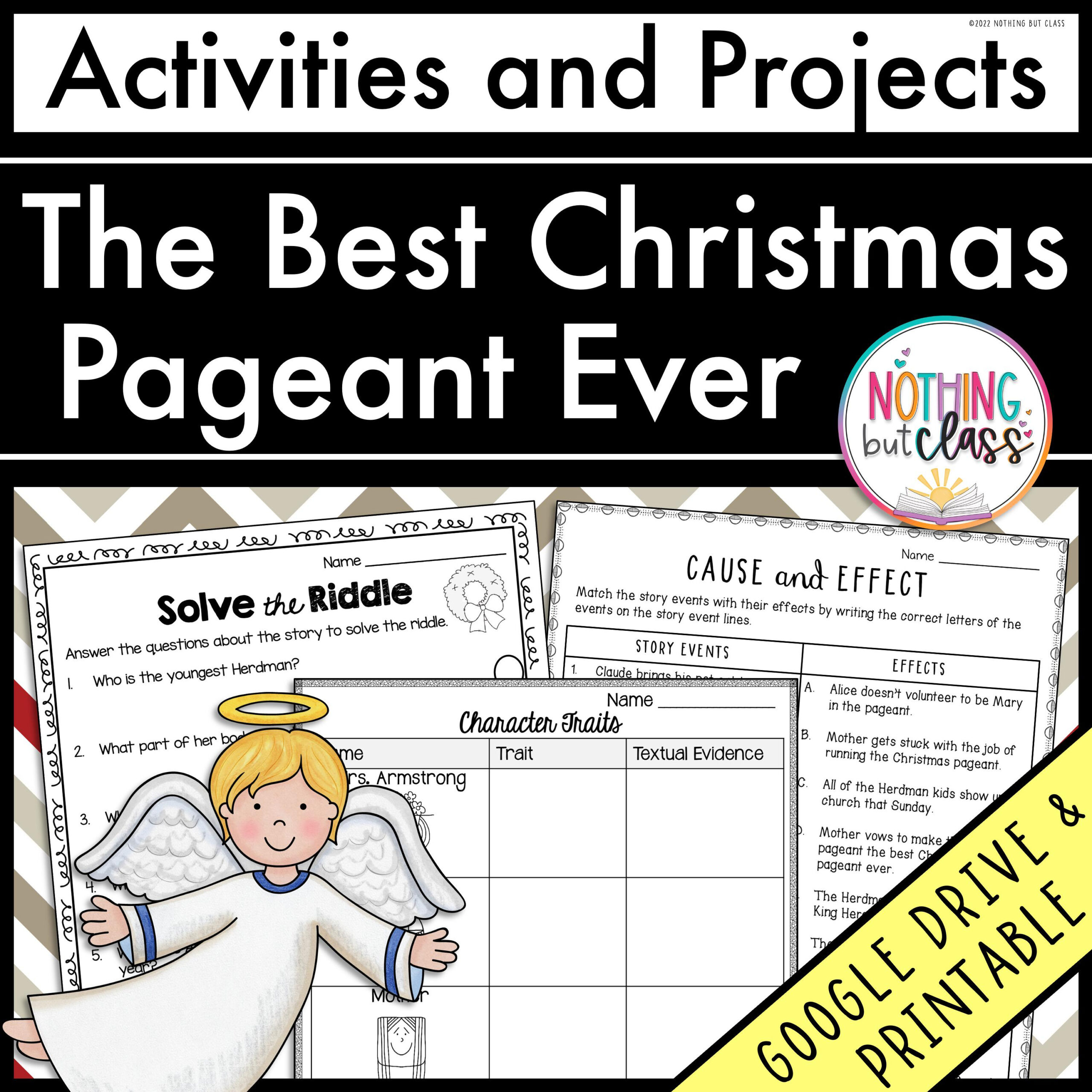 The Best Christmas Pageant Ever | Reading Response Activities And with Best Christmas Pageant Ever Worksheets
