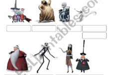 The Nightmare Before Christmas (Characters) - Esl Worksheet in Nightmare Before Christmas Worksheets