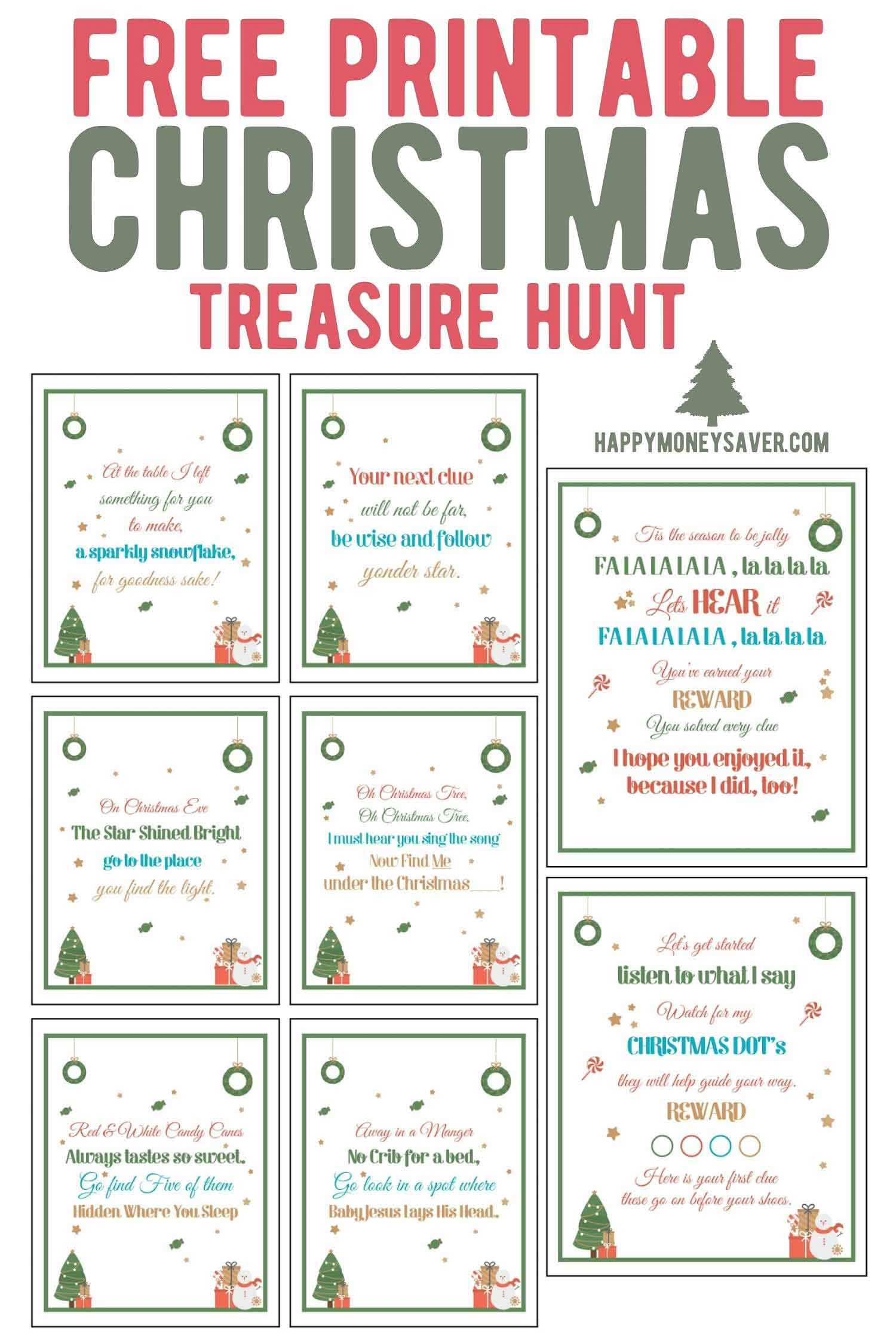The Ultimate Christmas Treasure Hunt + Free Printable within Christmas Scavenger Hunt Worksheets