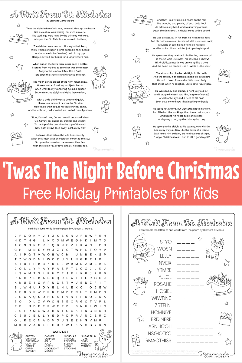 Twas The Night Before Christmas - Worksheets Library in Twas the Night Before Christmas Worksheets Free