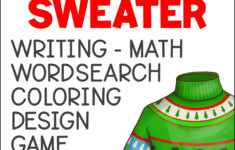 Ugly Christmas Sweater Design, Writing, Maths, Word Search &amp; Colouring  Activities - Australian Teachers Marketplace throughout Ugly Christmas Sweater Math Worksheets Answers