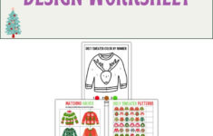 Ugly Sweater Worksheets (Free Printables) pertaining to Design An Ugly Christmas Sweater Worksheets