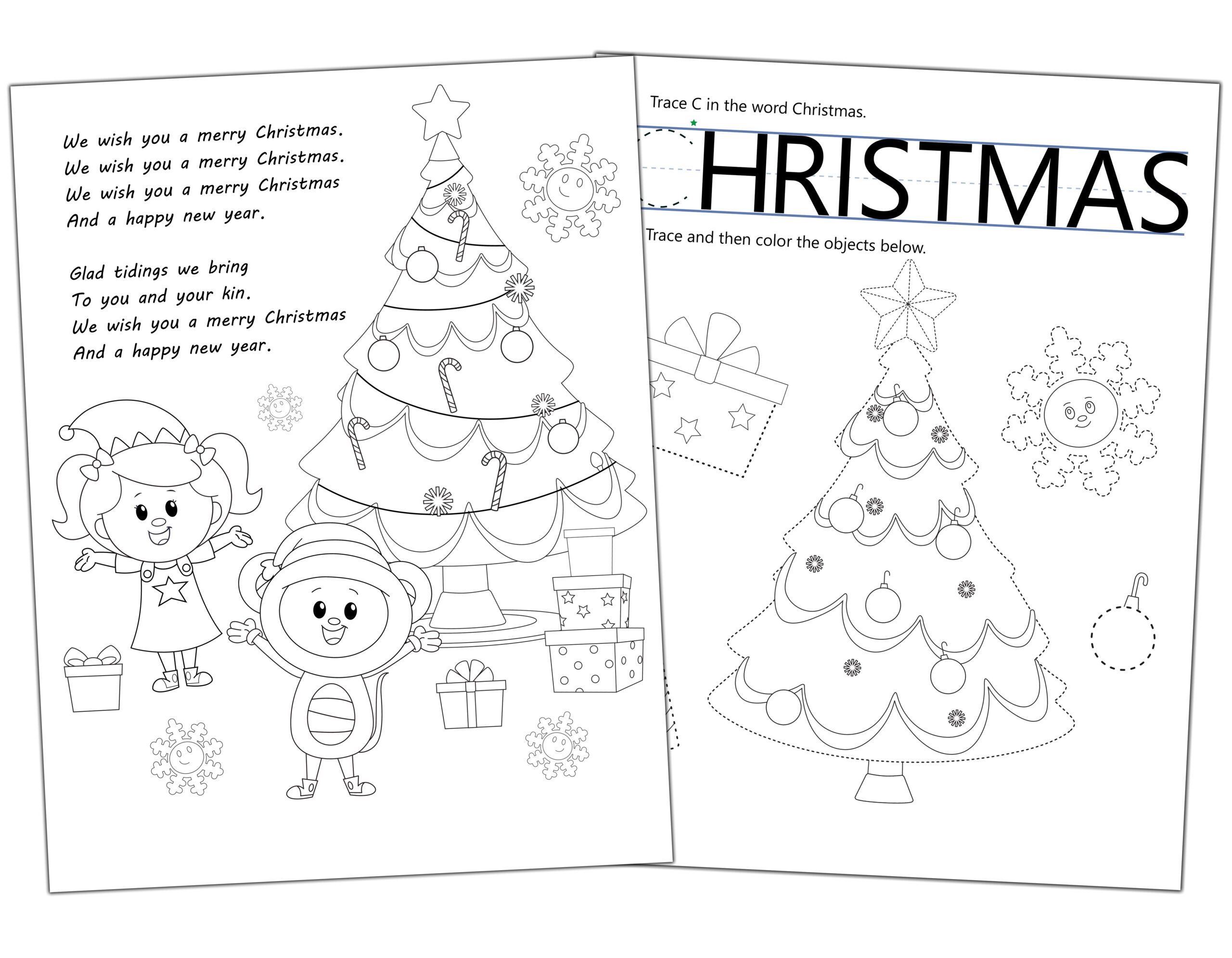 We Wish You A Merry Christmas&amp;#039; Printables - Mother Goose Club with We Wish You a Merry Christmas Worksheets