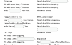 We Wish You A Merry Christmas Worksheet - Fill In The Blanks pertaining to Christmas Fill in the Blank Worksheets
