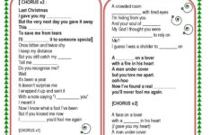 Wham-George Michael-Last Christmas (…: English Esl Worksheets Pdf inside Last Christmas Song Worksheets