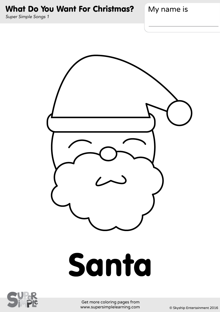 What Do You Want For Christmas? Coloring Pages - Super Simple intended for Christmas Coloring Worksheets
