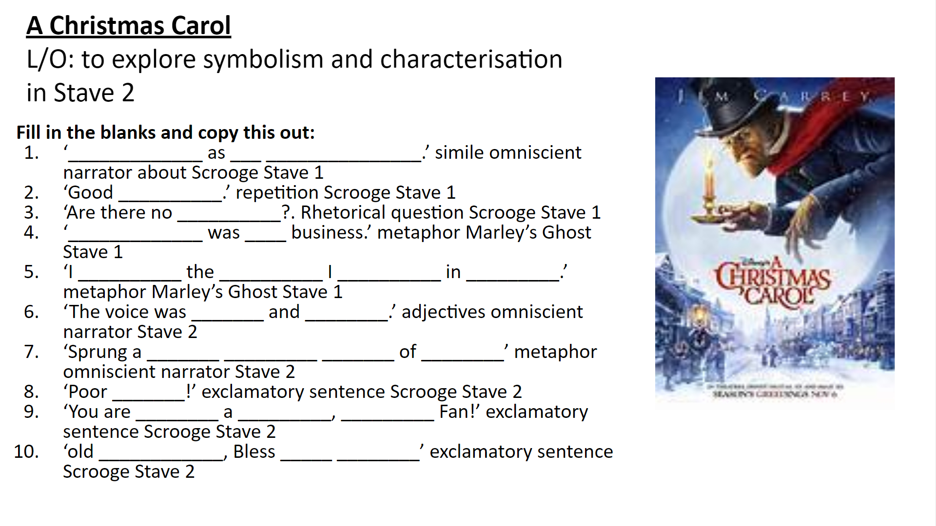 Why I Love…A Christmas Carol Symbolism In Stave 2 – Susansenglish with A Christmas Carol Allegory Worksheets