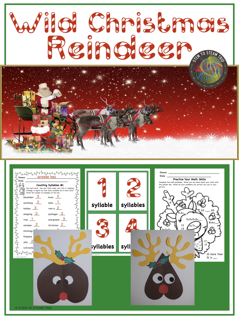 Wild Christmas Reindeer Activity Pack - Classful within The Wild Christmas Reindeer Worksheets