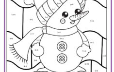Winter Colornumber Pages - K12 Math Worksheets inside Christmas Math Addition Color by Number Worksheets