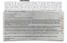 05B Cuban Missile Crisis: Analyzing Khrushchev &amp; Kennedy'S Letters pertaining to Letter From Chairman Khrushchev To President Kennedy Worksheet Answers