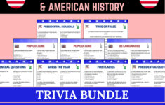 American History Trivia &amp; Us Presidential Trivia Bundle | Usa Game intended for History Channel The Presidents Worksheet