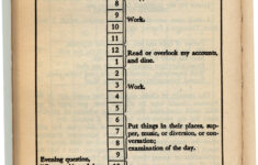 Austin Kleon — “What Good Shall I Do This Day?”: Benjamin throughout President'S Daily Schedule Worksheet