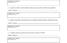 Author'S Purpose Worksheet 4 | Reading Activity with regard to The President&amp;#039;s Daily Schedule Worksheet Answers