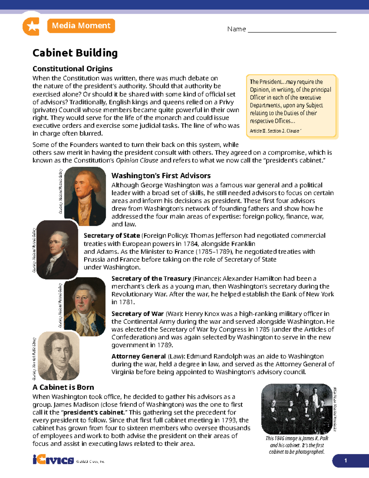 Cabinet Building In U.s. Governance: Historical Insights And with regard to The President&amp;#039;S Cabinet Worksheet Answer Key
