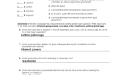 Chapter 9 Vocabulary Builder - The Presidency Activities - Studocu for Presidency Fill In Worksheet Answers