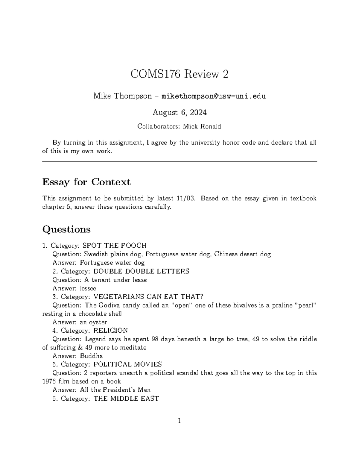 Coms176 Final Exam Review 2: Key Topics And Questions - Studocu regarding All the President&amp;amp;#039;s Men Worksheet Answers