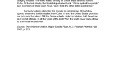 Cuban Missile Crisis Student Materials: Analysis &amp; Reflections 7 in Letter From Chairman Khrushchev To President Kennedy Worksheet Answers