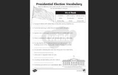 Election Vocabulary Activity For 3Rd-5Th Grade | Twinkl Usa with Electing A President Worksheet