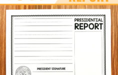 Free President Report - Simply Kinder regarding President Report Worksheet