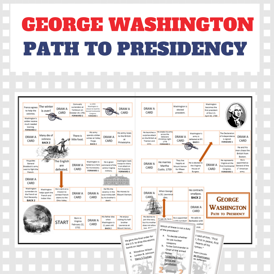 George Washington: Path To Presidency - Wonder-Filled Days intended for George Washington Presidency Worksheet