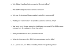 George Washington Worksheet: Us Presidency Questions inside Ultimate Guide To the Presidents Worksheet Answers
