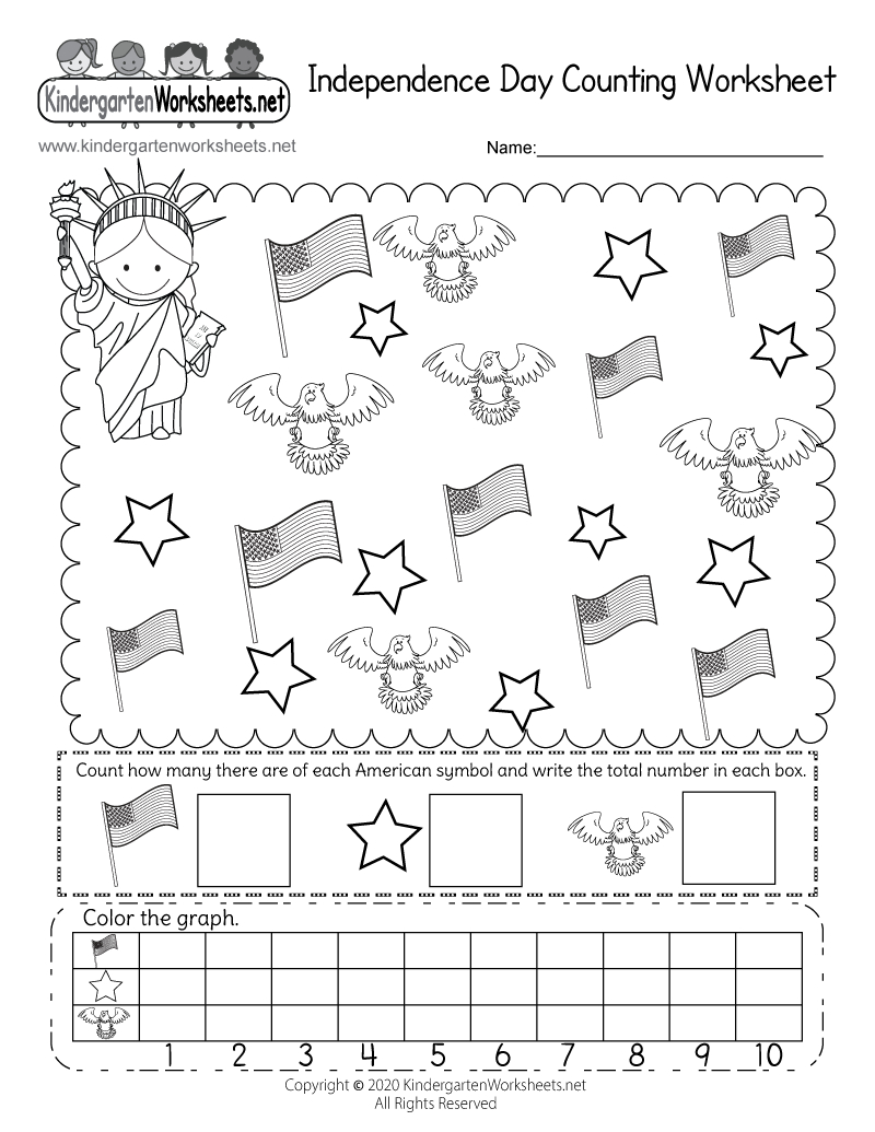 Independence Day Counting Worksheet - Free Printable, Digital, &amp;amp; Pdf pertaining to Presidents Day Math Worksheets