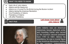 John Adams | Life, Career, Presidency | History Worksheets inside The Presidency Of John Adams Worksheet