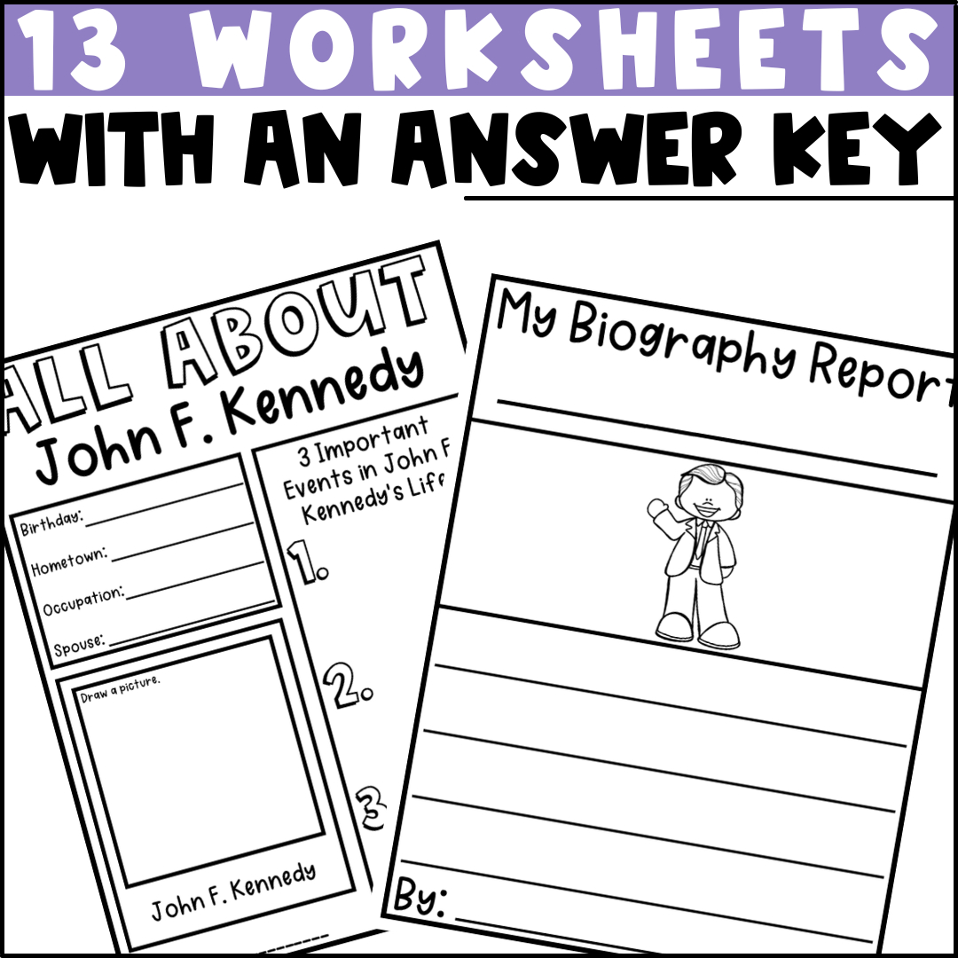 John F. Kennedy Biography Activities, Worksheets, Report in The Presidency Of John F Kennedy Worksheet Answers