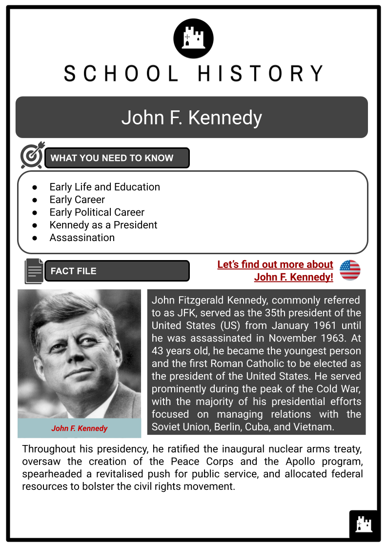John F. Kennedy | Life, Career, Legacy | History Worksheets in The Presidency of John F Kennedy Worksheet Answers