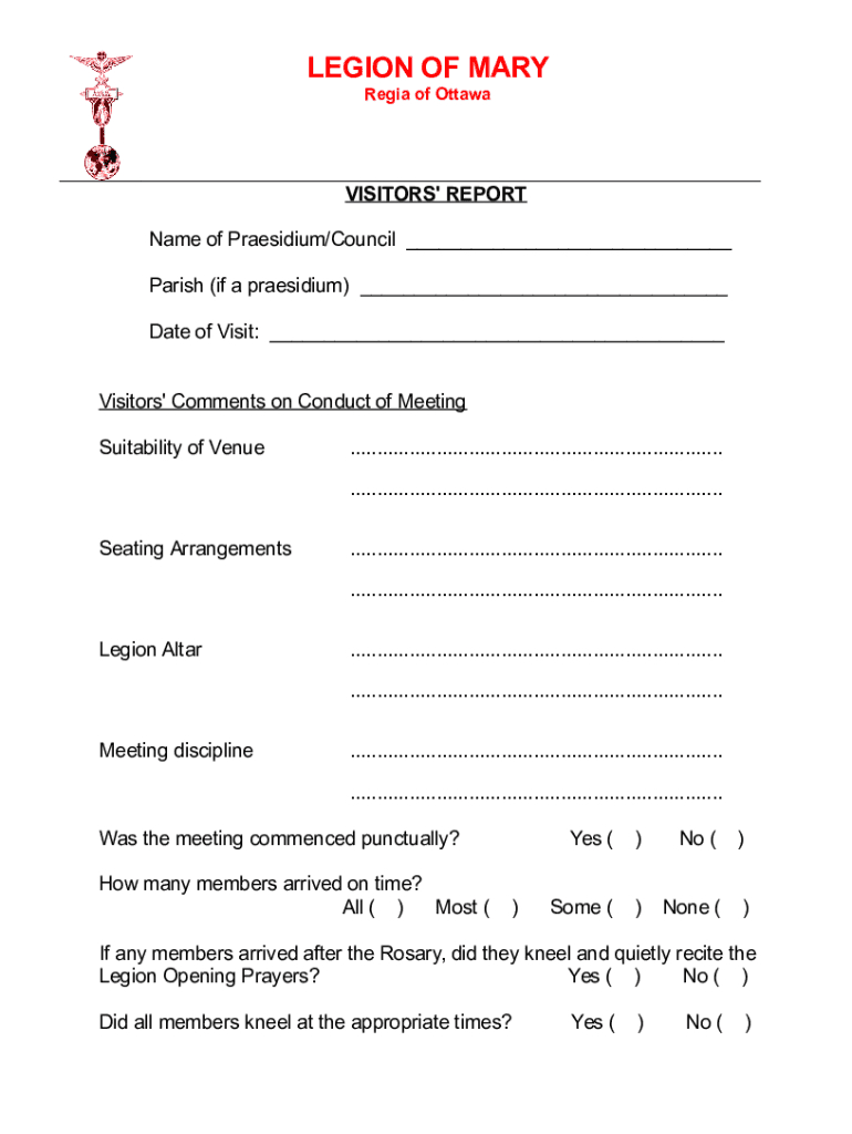 Legion Of Mary President Worksheet: Fill Out &amp;amp; Sign Online | Dochub throughout Legion of Mary President Worksheet