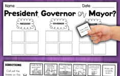 Levels Of Government Sorting Activity | President Governor Mayor within Mayor Governor President Worksheet