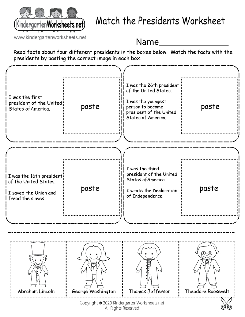 Match The Presidents Worksheet - Free Printable, Digital, &amp;amp; Pdf intended for Presidents Worksheets