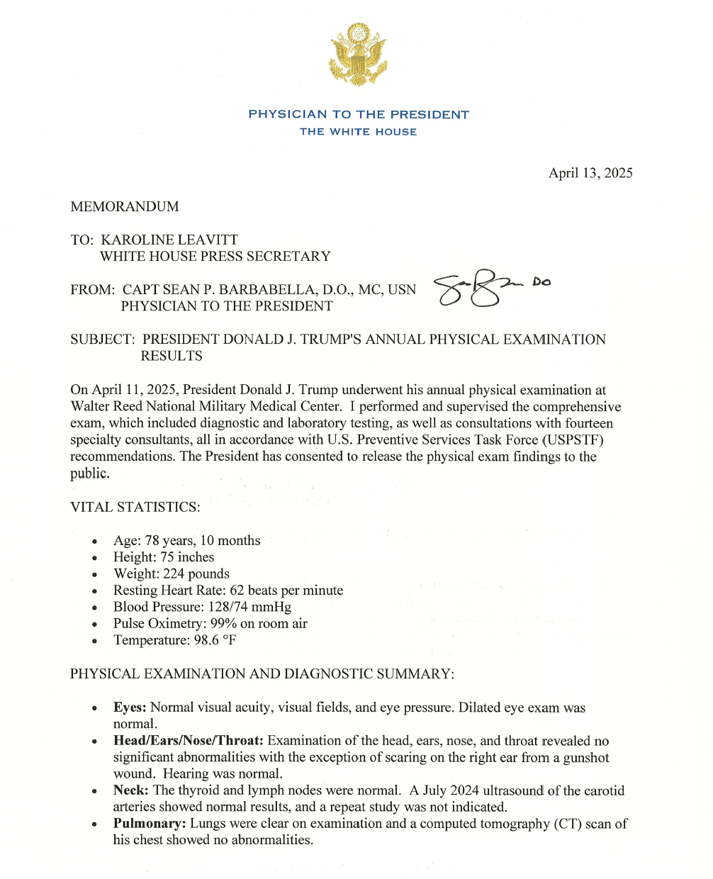 Memorandum From The White House Physician – The White House in 74 93 Presidents Worksheet