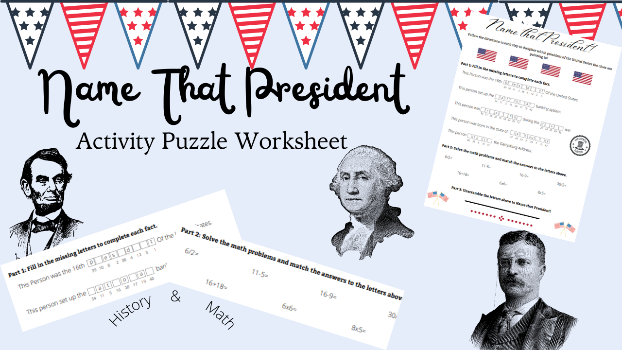 Name That President Activity Worksheet - Classful with regard to Name That President Worksheet