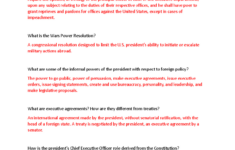 Pols 1101 Video Worksheet: Informal Powers Of The Presidency - Studocu pertaining to Executive Orders And the Power of the President Worksheet